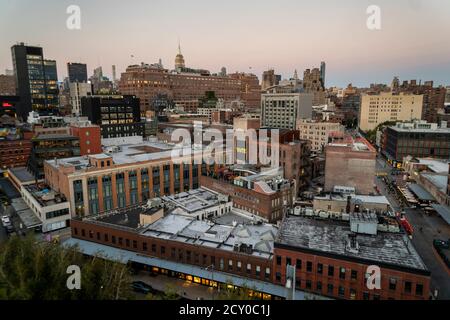 Meatpacking District and Chelsea in New York seen from the Whitney Museum on Friday, September 18, 2020. (© Richard B. Levine) Stock Photo