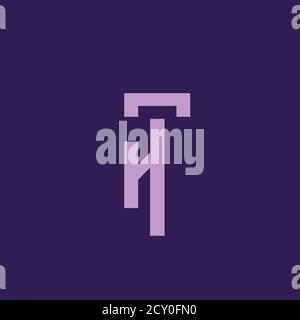 H,T letters of the alphabet vector logo. HT emblem. H letter, T letter geometric emblem. vector Stock Vector