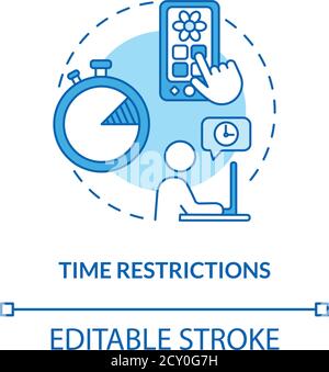 Time restrictions concept icon Stock Vector