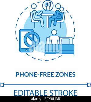 Phone-free zones concept icon Stock Vector