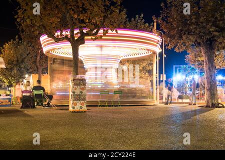 Carousel by night Stock Photo