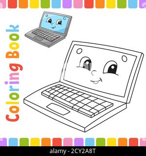 partes de la computadora para colorear