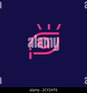Artist vector logo. Visual artist emblem. Vector Stock Vector