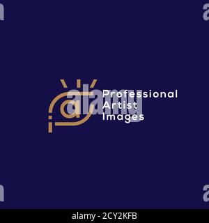 Artist vector logo. Visual artist emblem. Vector Stock Vector