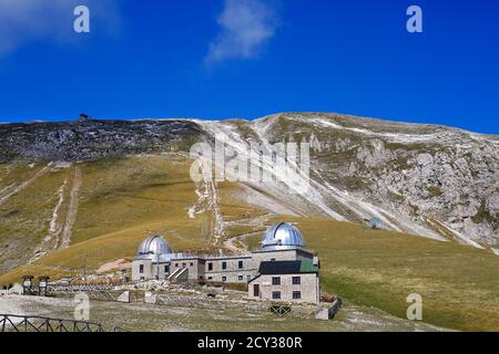 Campo Imperatore Astronomical Observatory in the Gran Sasso, Abruzzo, Italy. Stock Photo