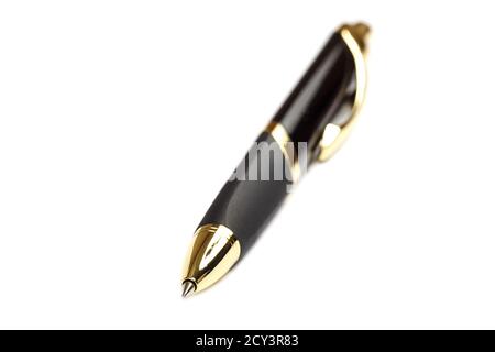 Automatic ballpoint pen on a isolated on white background. Stock Photo