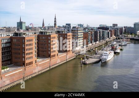 the view of Hamburg's Hafencity from above Stock Photo