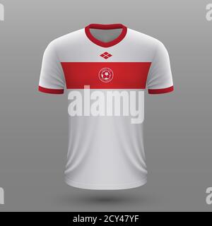 Realistic soccer shirt wales home jersey Vector Image