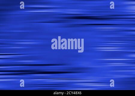 Blue Abstract background with horizontal motion blur lines. Textured backdrop Stock Photo