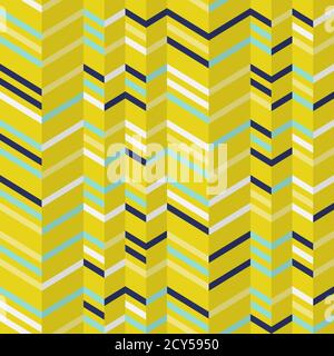 Retro mid century geo geometric pattern. Vintage colors - mint, mustard yellow, navy blue. 70s vintage geometry Stock Vector