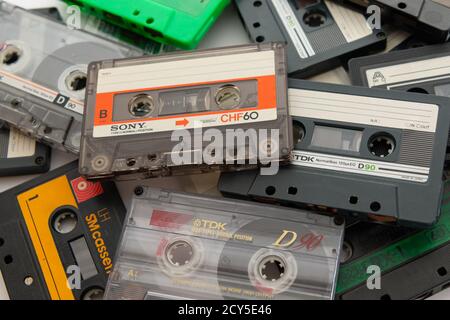 Cassette Tapes Stock Photo