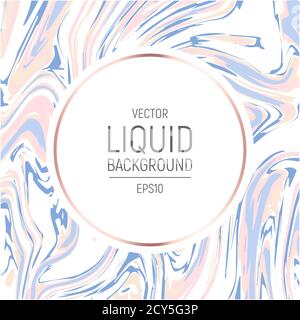 Abstract background, vector marble texture imitation. Marbleized pattern vector. Wedding invitation template with liquid suminagashi ebru ink backgrou Stock Vector