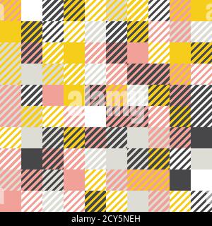 Abstract geometric background, random coloring. Seamless vector pattern. Colorful mosaic illustration. Perfect for wrapping paper, wallpaper, fabric d Stock Vector