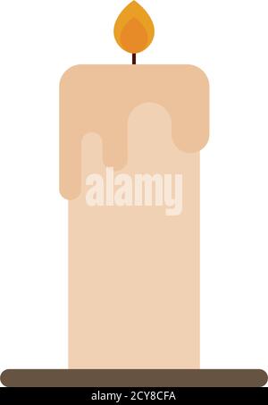 Isolated candle halloween october scary icon- Vector Stock Vector