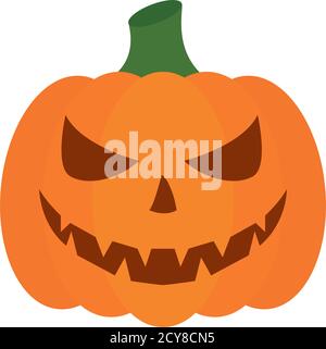 Isolated pumpkin halloween october scary icon- Vector Stock Vector