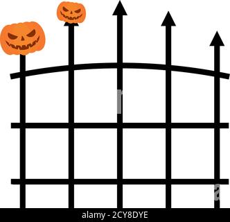 Isolated grille halloween october scary icon- Vector Stock Vector
