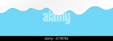 White melt drips or liquid sauce and milk drops. White liquid or melted chocolate drips, milk current paint Stock Vector