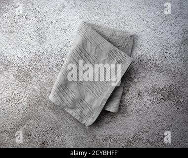 Kitchen napkins on a stone background Stock Photo