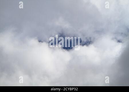 sky with white clouds with opening Stock Photo