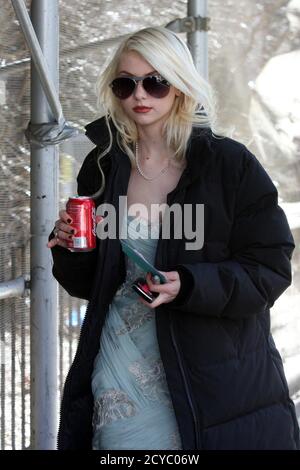 Taylor Momsen on the set of The CW's 'Gossip Girl' in New York City on February 8, 2010.  Photo Credit:  Henry McGee/MediaPunch Stock Photo