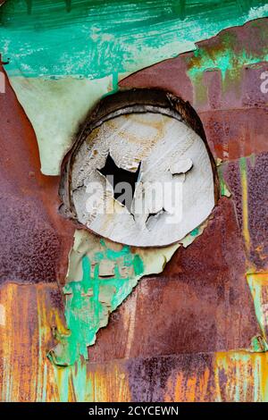 Background texture of rusted metal old displayed Stock Photo