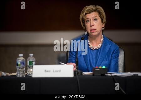 Under Secretary of Defense for Acquisition and Sustainment Ellen M. Lord appears before a US Senate Armed Services Committee - Subcommittee on Readiness and Management Support hearing to examine supply chain integrity, in the Dirksen Senate Office Building in Washington, DC., Thursday, October 1, 2020. Credit: Rod Lamkey/CNP /MediaPunch Stock Photo