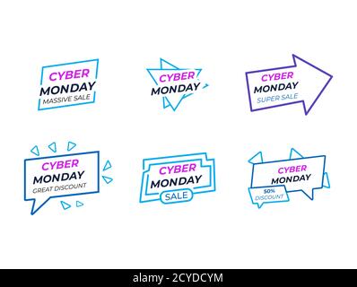 Black Friday Sale Icon Set Vector Template Stock Vector