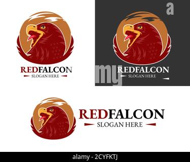 Illustration vector design of Eagle logo mascot template Stock Vector