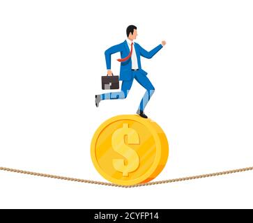 Tightrope Walking illustration Stock Vector Image & Art - Alamy