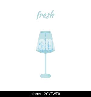 Elements of the water vector, tears, a drop of water in a glass Stock Vector