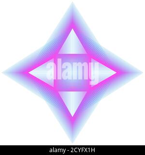 Abstract neon element of lines and triangles. Vector element for frames, brochures and your design. Stock Vector
