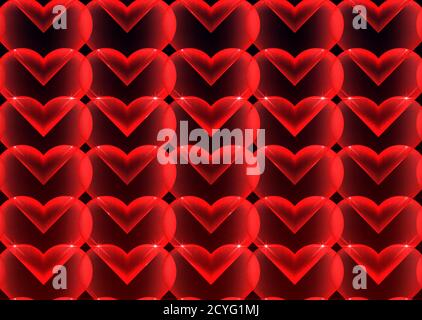 Hearts seamless pattern on a transparent background. Happy Valentine's Day.  Red and pink hearts. Design a template for banner, poster and greeting car  Stock Vector Image & Art - Alamy