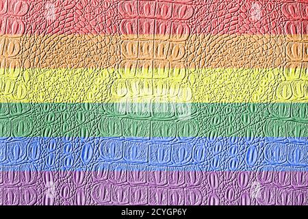 White crocodile leather texture. Abstract background for design with copy space for a text. Stock Photo