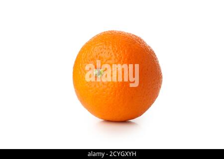 Ripe one mandarin isolated on white background Stock Photo