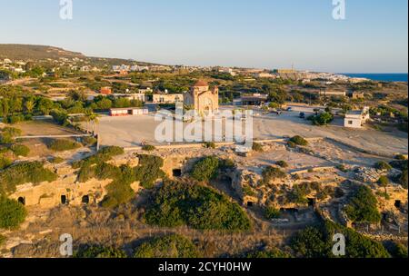 Aerial view of Agios Georgios (St Georges), Akamas, Paphos region, Cyprus Stock Photo