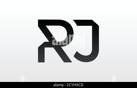 Initial rj letter logo with creative modern business typography vector template. Creative letter rj logo design. Stock Vector