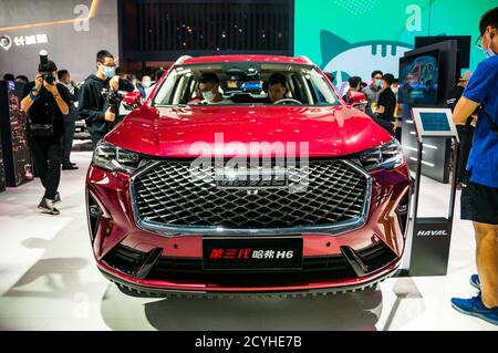 New Haval H6 seen at the 2020 Beijing Auto Show. Stock Photo