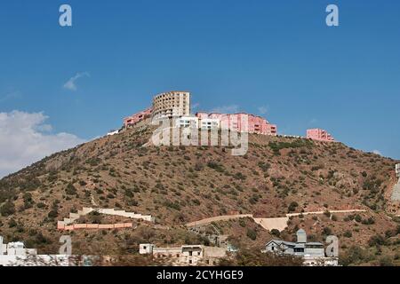 The small town in Hejaz Mountains, Makkah Province, Saudi Arabia Stock Photo