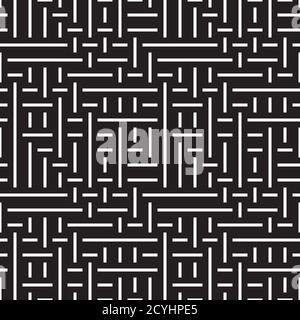 Seamless pattern with horizontal and vertical white segments Stock Vector