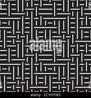 Seamless pattern with horizontal and vertical white segments Stock Vector