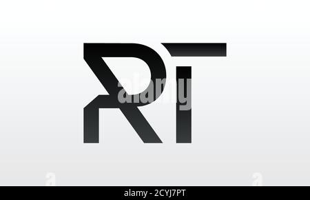 Initial rt letter logo with creative modern business typography vector template. Creative letter rt logo design. Stock Vector
