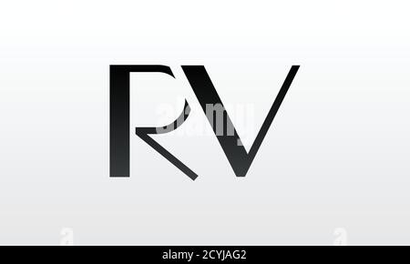 Initial rv letter logo with creative modern business typography vector template. Creative letter rv logo design. Stock Vector