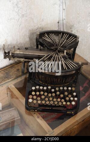 Antique, Old or Vintage Black Williams Typewriter Stock Photo