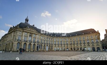 2020 02, Bordeaux, France. View of Bourse square.