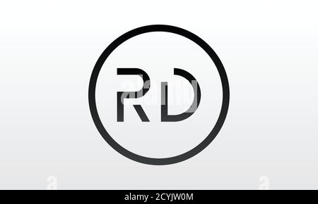 Initial rd letter logo with creative modern business typography vector template. Creative letter rd logo design. Stock Vector