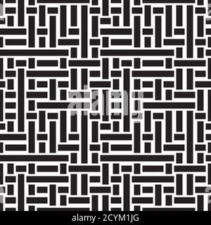 Seamless pattern with horizontal and vertical black bands Stock Vector