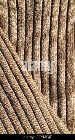 Lines in a brown fabric Stock Photo