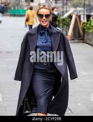 Non Exclusive: Amanda Holden, Global Radio Studios, London, UK, 01 October 2020, Photo by piQtured Stock Photo