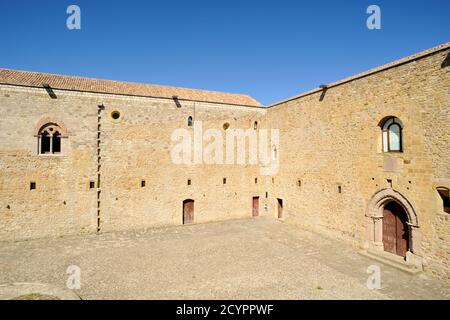 Norman castle courtyard, Castel Lagopesole, Basilicata, Italy Stock Photo