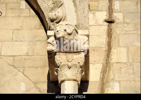 Italy, Basilicata, Acerenza, cathedral, column close up Stock Photo